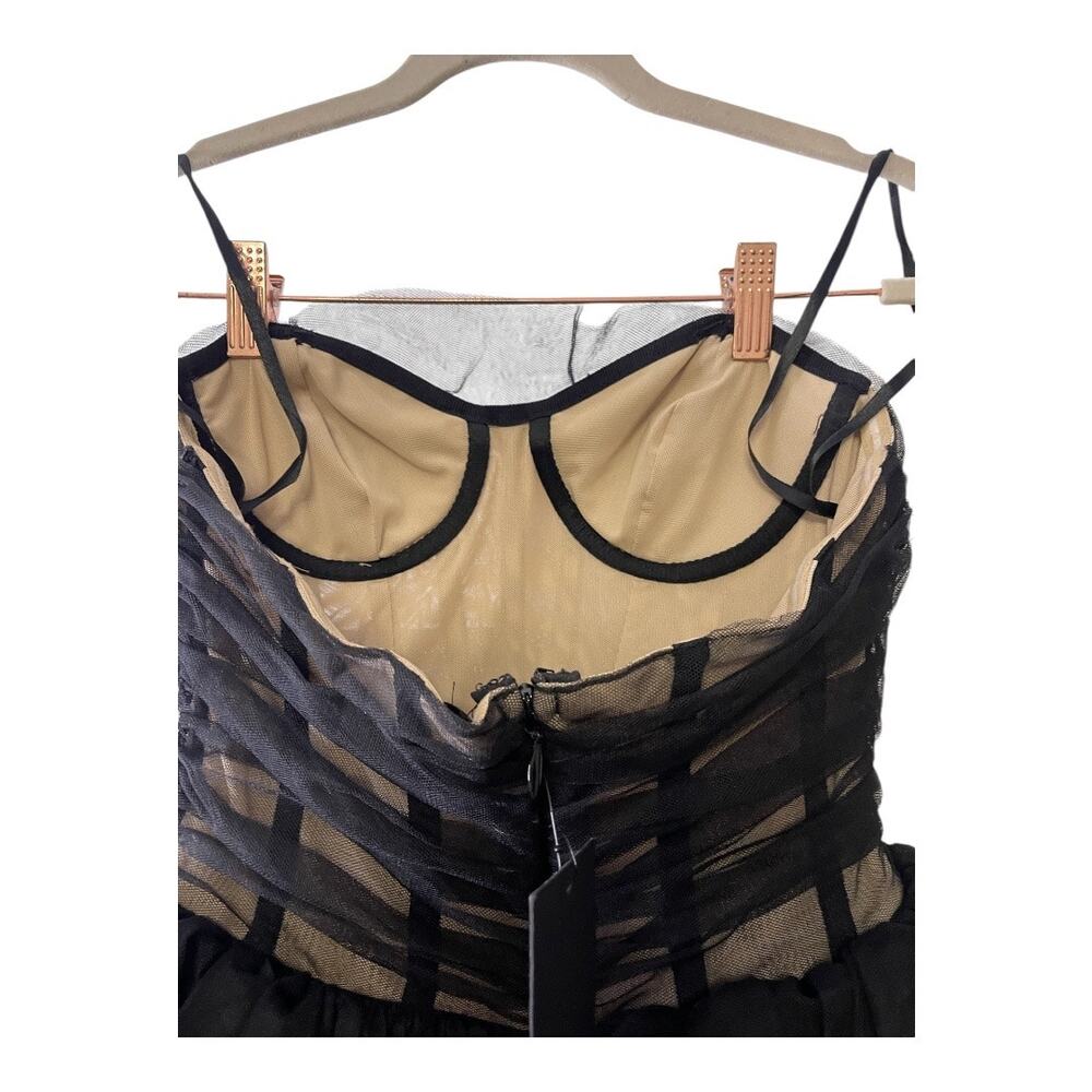 NBD Paula Corset Gown Strapless Tulle Ruffle Evening Gala Formal Party Prom XS - Picture 16 of 16